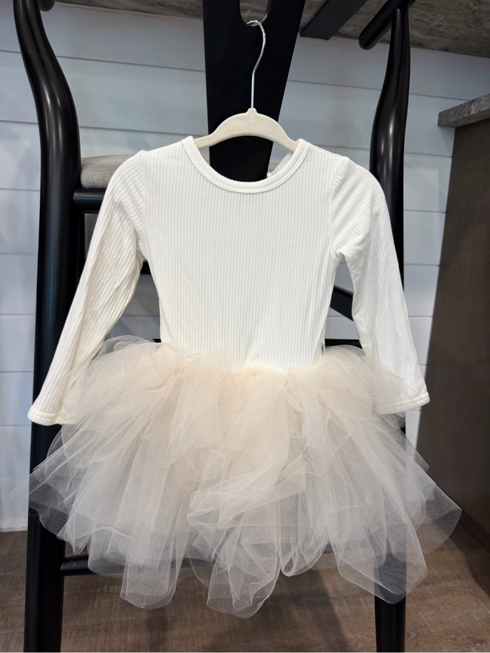 Ivory Ribbed Tulle Tutu Dress Bums & Roses